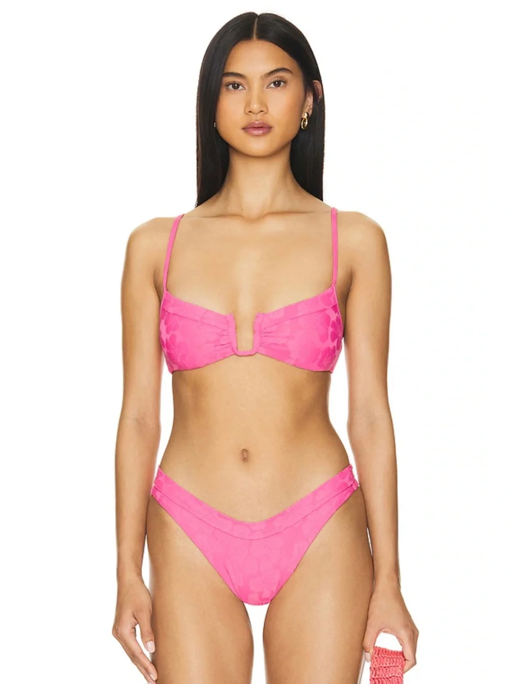 NWT l*space Peyton Bralette Pink Bikini Top in Cosmos | Size Large